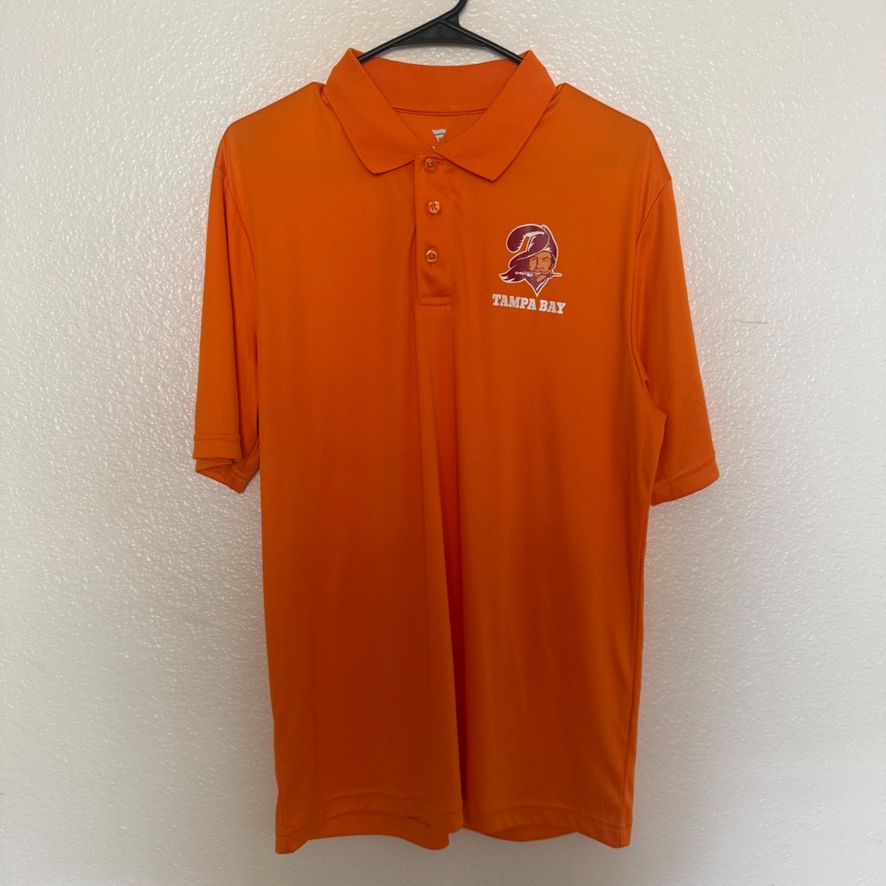 Tampa Bay Buccaneers NFL X Fanatics Bucco Bruce Logo Polo Shirt Men's Size Large